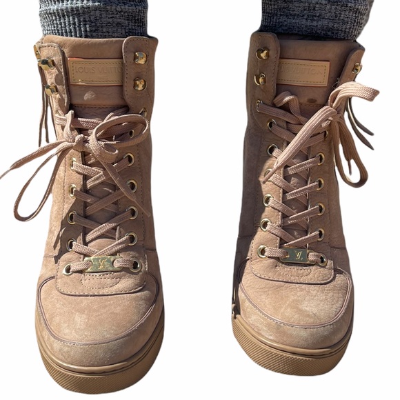 My Louis Vuitton Lace Up Wedge Ankle Boots - Picture 8 of 10